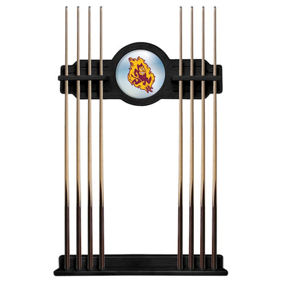 Arizona State Cue Rack in Black Finish with Sparky Logo