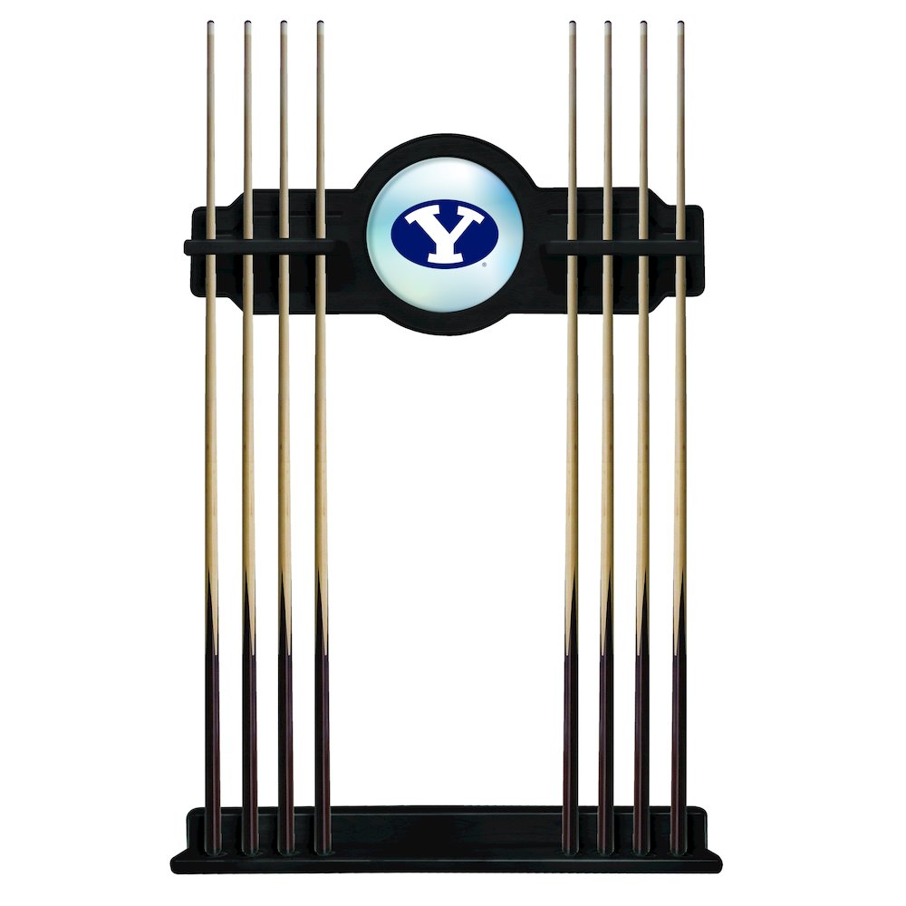 Brigham Young Cue Rack in Black Finish