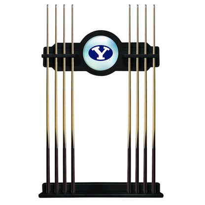 Brigham Young Cue Rack in Black Finish