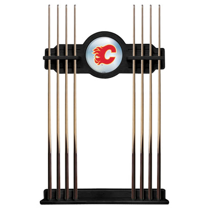 Calgary Flames Cue Rack in Black Finish
