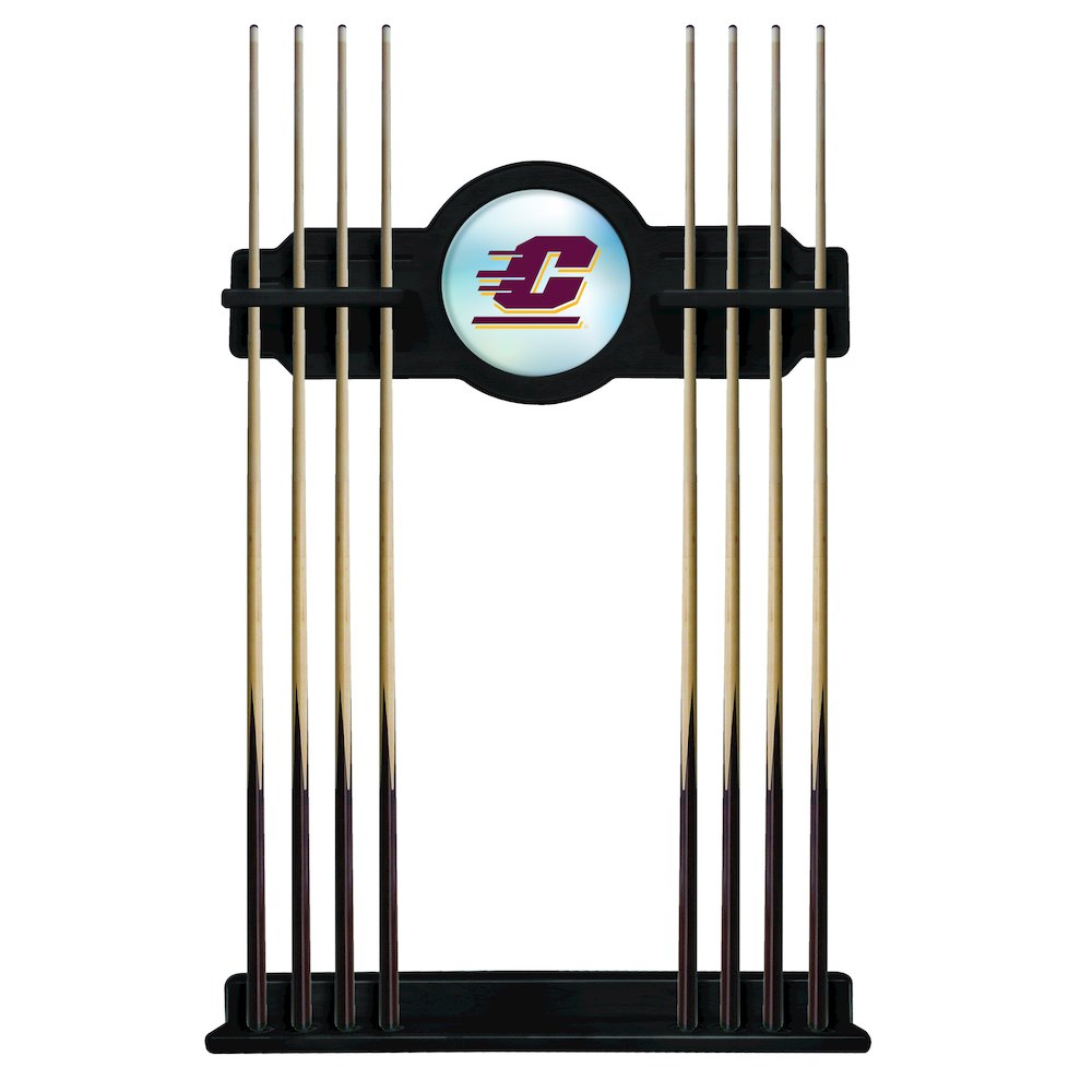 Central Michigan Cue Rack in Black Finish