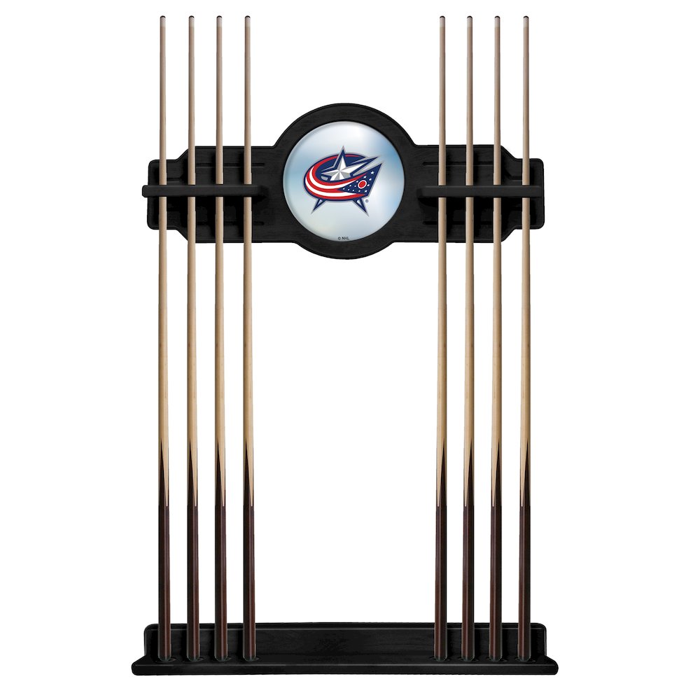 Columbus Blue Jackets Cue Rack in Black Finish