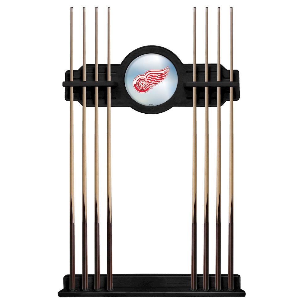 Detroit Red Wings Cue Rack in Black Finish