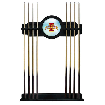 Iowa State Cue Rack in Black Finish