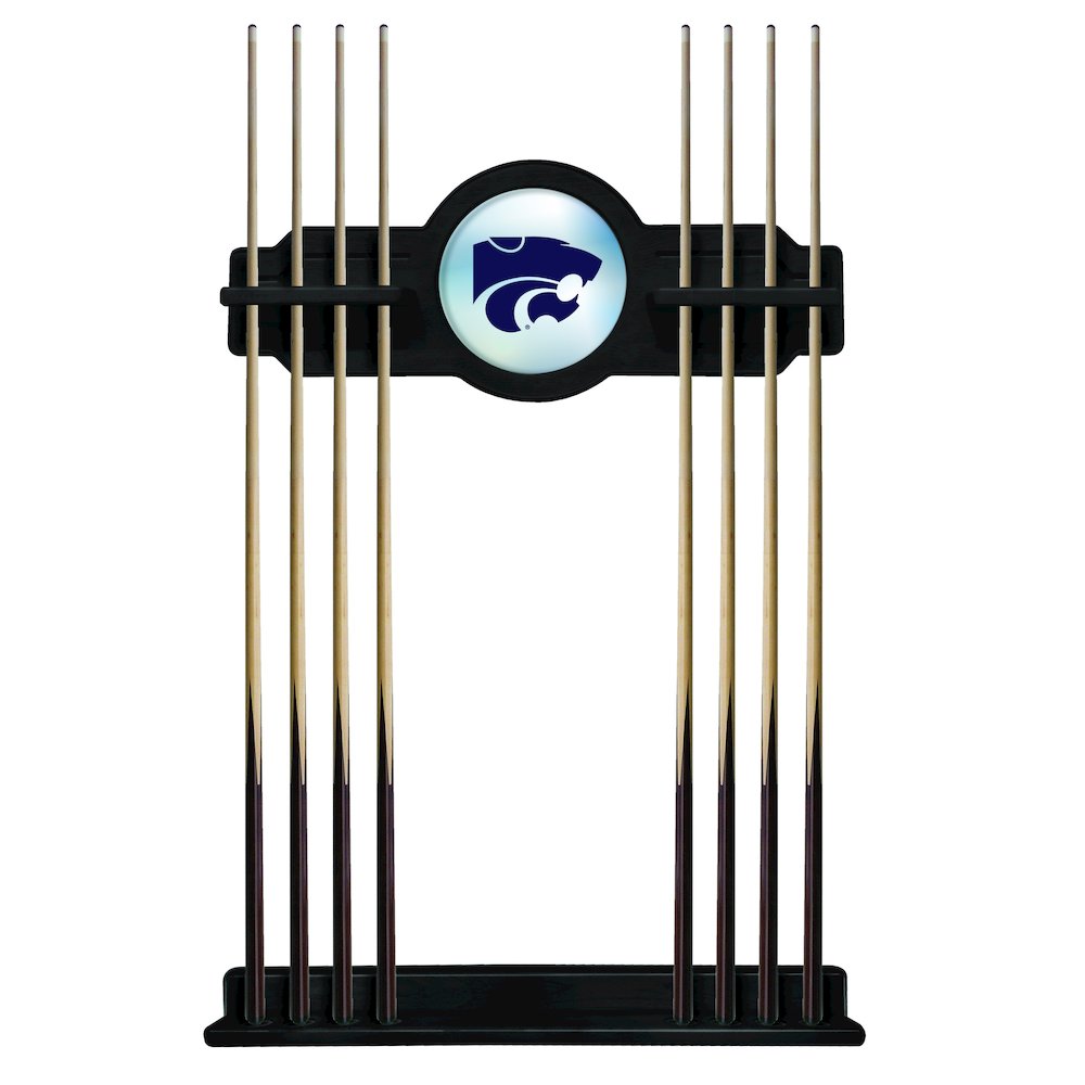 Kansas State Cue Rack in Black Finish