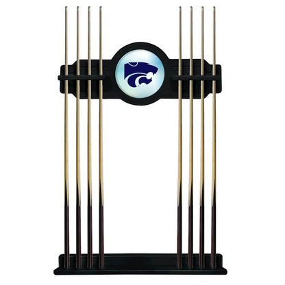 Kansas State Cue Rack in Black Finish