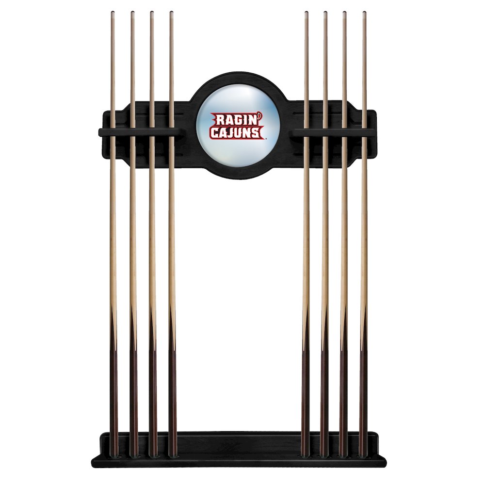 Louisiana-Lafayette Cue Rack in Black Finish