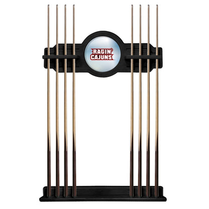 Louisiana-Lafayette Cue Rack in Black Finish