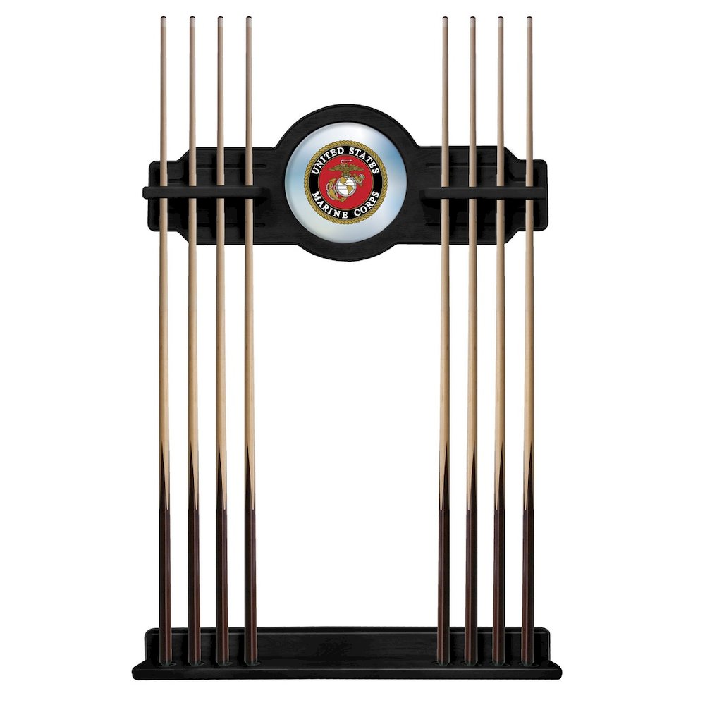 U.S. Marines Cue Rack in Black Finish