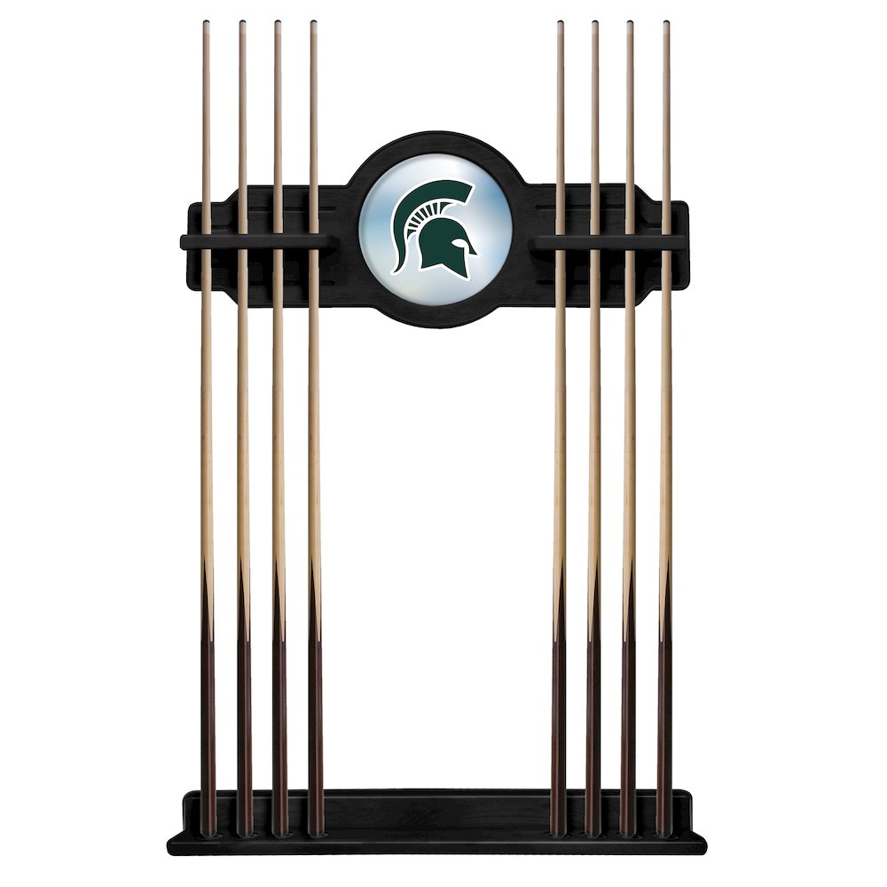 Michigan State Cue Rack in Black Finish
