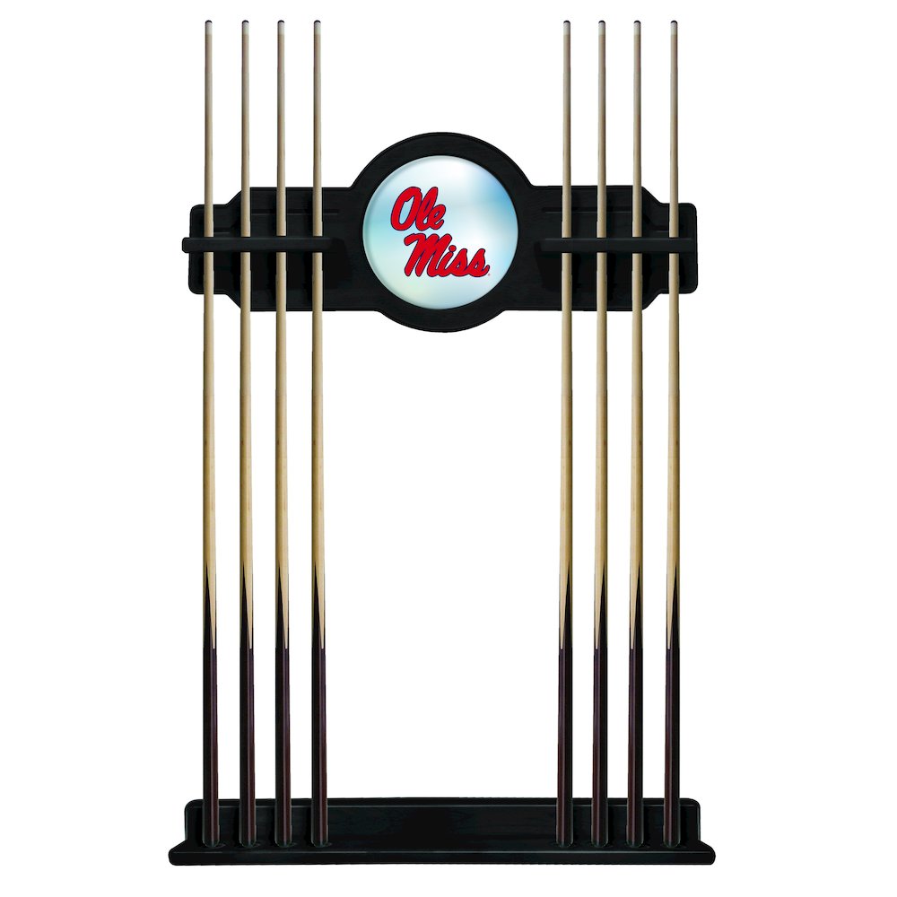 Ole' Miss Cue Rack in Black Finish