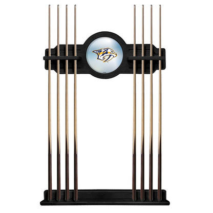 Nashville Predators Cue Rack in Black Finish