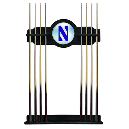 Northwestern Cue Rack in Black Finish