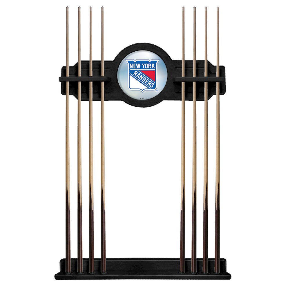 New York Rangers Cue Rack in Black Finish