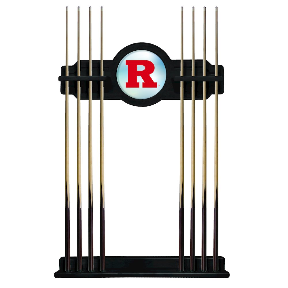 Rutgers Cue Rack in Black Finish