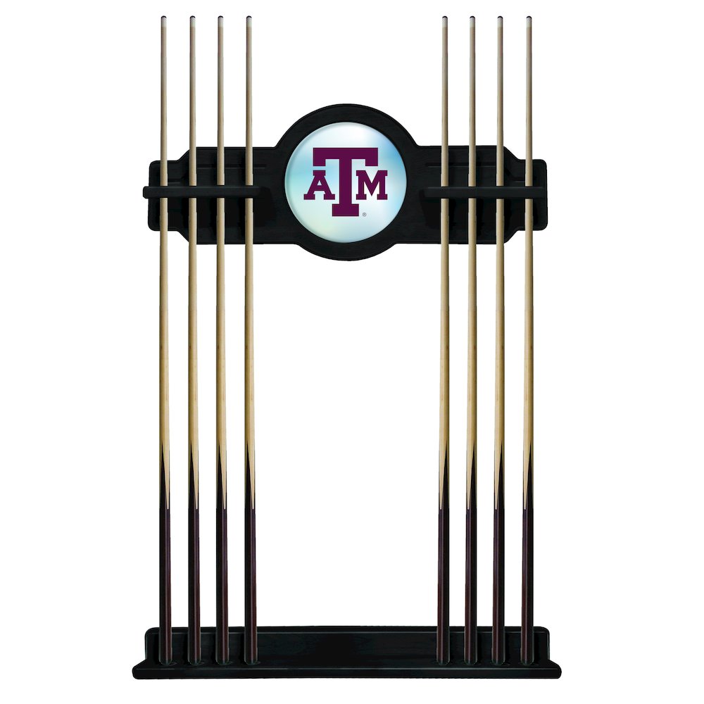 Texas A&M Cue Rack in Black Finish