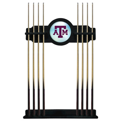 Texas A&M Cue Rack in Black Finish