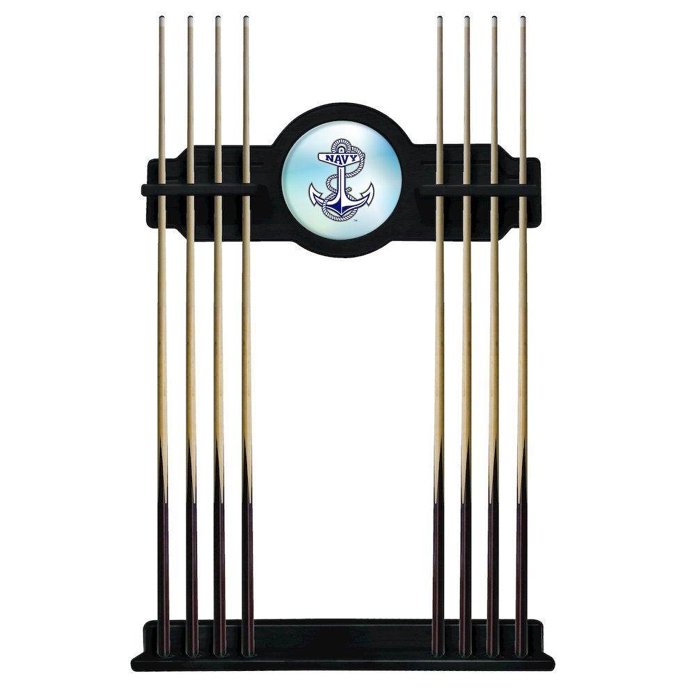 US Naval Academy (NAVY) Cue Rack in Black Finish