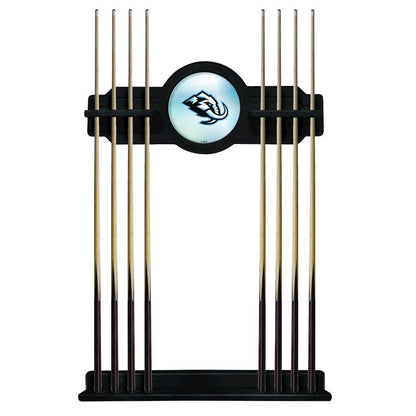 Utah Mammoth Solid Wood Cue Rack with a Black Finish