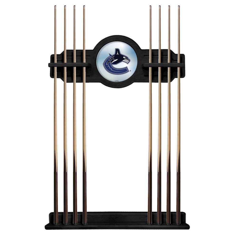 Vancouver Canucks Cue Rack in Black Finish