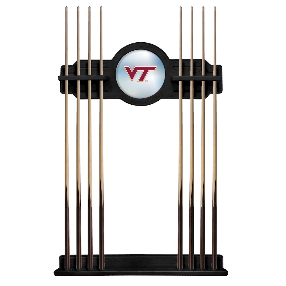 Virginia Tech Cue Rack in Black Finish