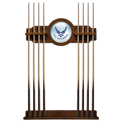 U.S. Air Force Cue Rack in Chardonnay Finish