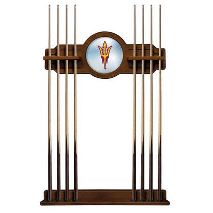 Arizona State Cue Rack in Chardonnay Finish with Pitchfork Logo