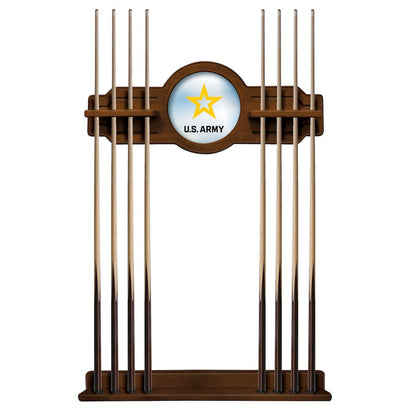 U.S. Army Cue Rack in Chardonnay Finish
