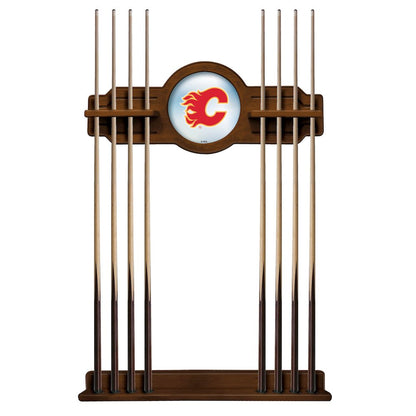 Calgary Flames Cue Rack in Chardonnay Finish