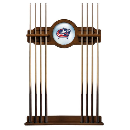 Columbus Blue Jackets Cue Rack in Chardonnay Finish