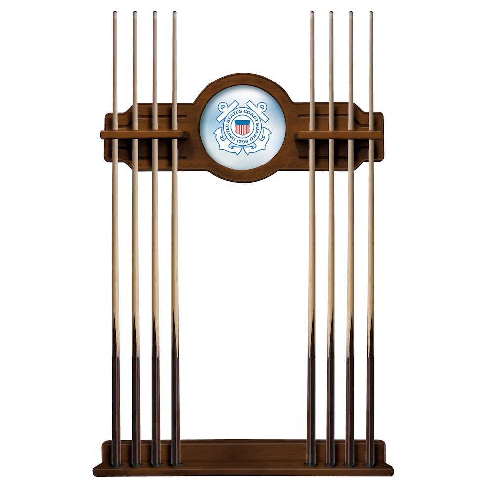 U.S. Coast Guard Cue Rack in Chardonnay Finish