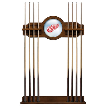 Detroit Red Wings Cue Rack in Chardonnay Finish