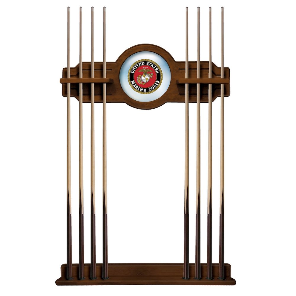 U.S. Marines Cue Rack in Chardonnay Finish