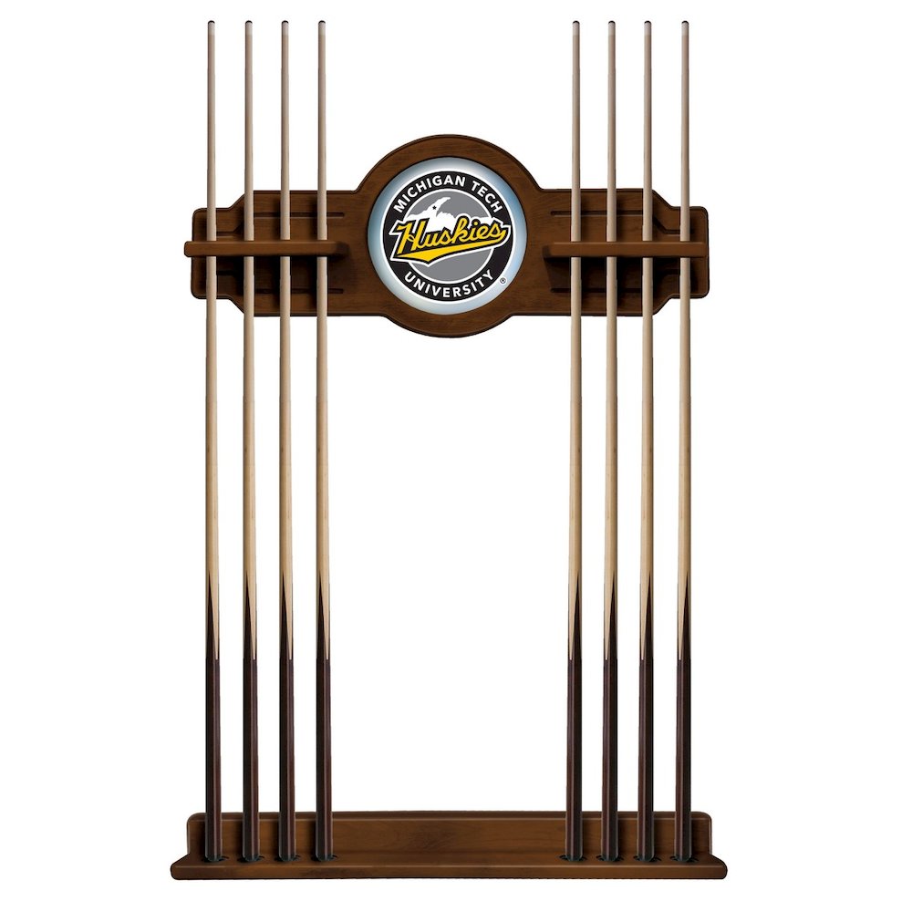 Michigan Tech Cue Rack in Chardonnay Finish