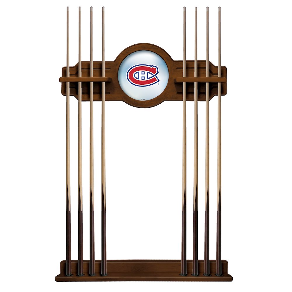 Montreal Canadiens Cue Rack in Chardonnay Finish