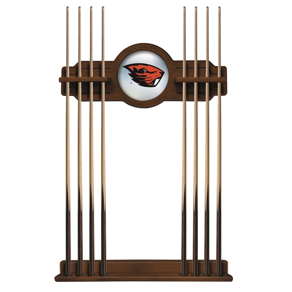 Oregon State Cue Rack in Chardonnay Finish