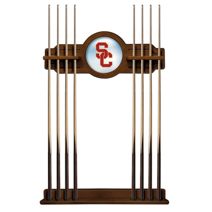 USC Trojans Cue Rack in Chardonnay Finish