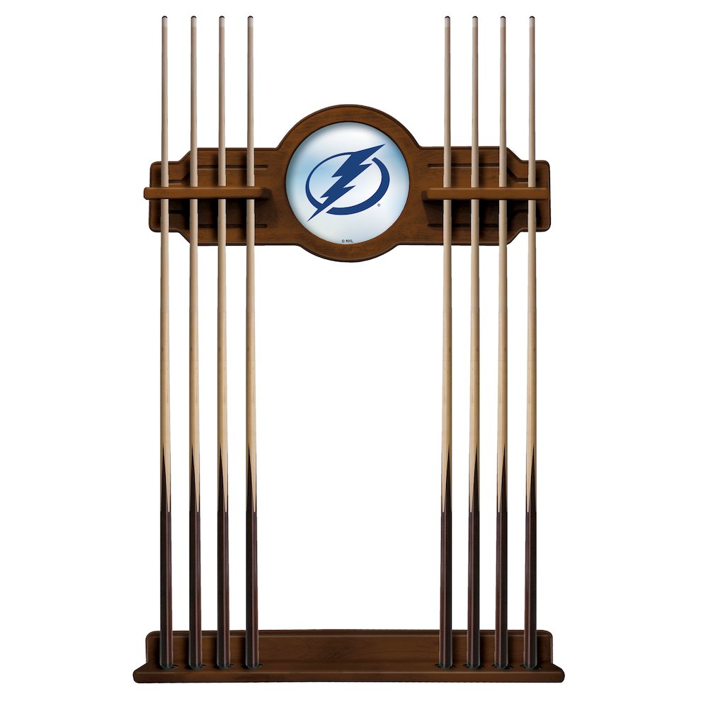 Tampa Bay Lightning Cue Rack in Chardonnay Finish