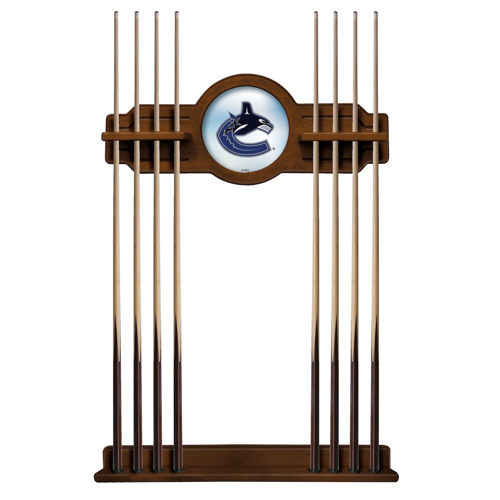 Vancouver Canucks Cue Rack in Chardonnay Finish