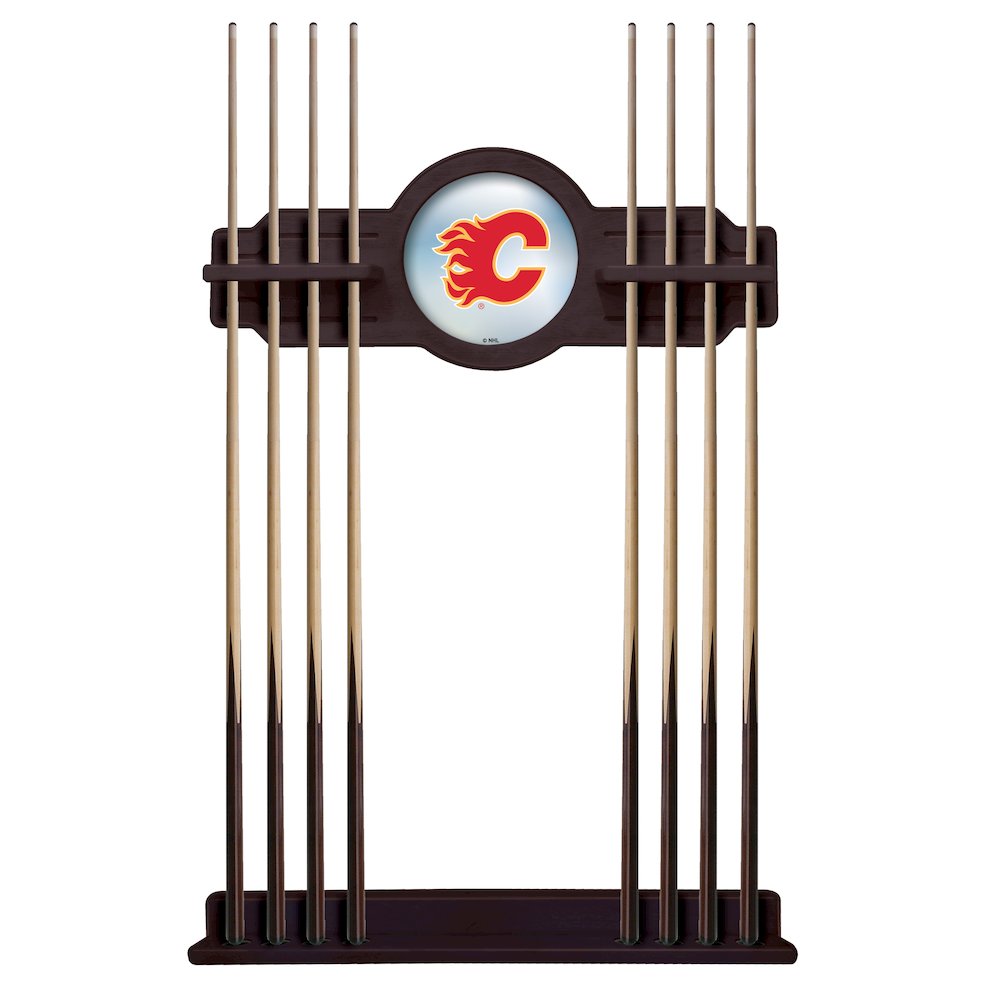 Calgary Flames Cue Rack in English Tudor Finish
