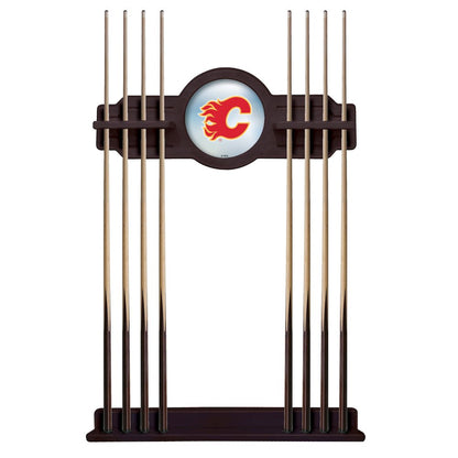 Calgary Flames Cue Rack in English Tudor Finish