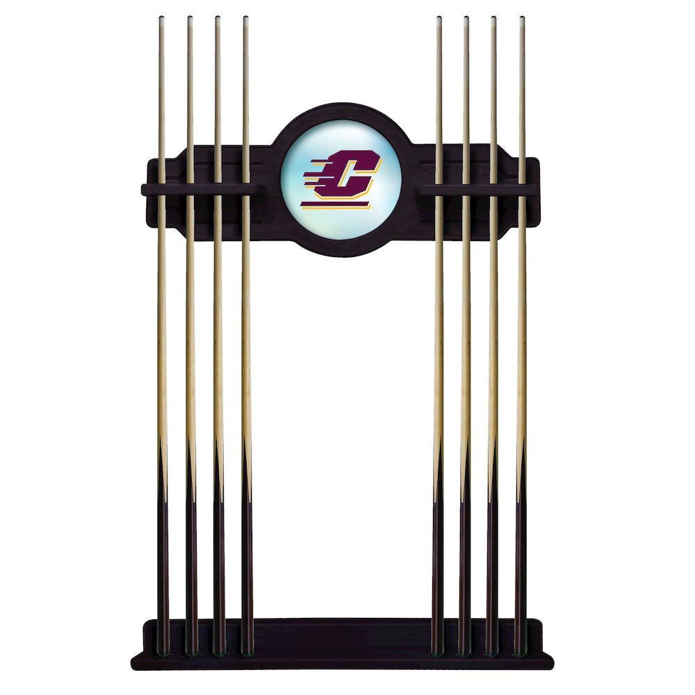 Central Michigan Cue Rack in English Tudor Finish