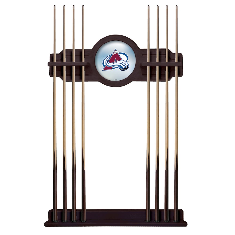 Colorado Avalanche Cue Rack in English Tudor Finish