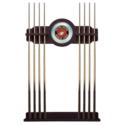 U.S. Marines Cue Rack in English Tudor Finish