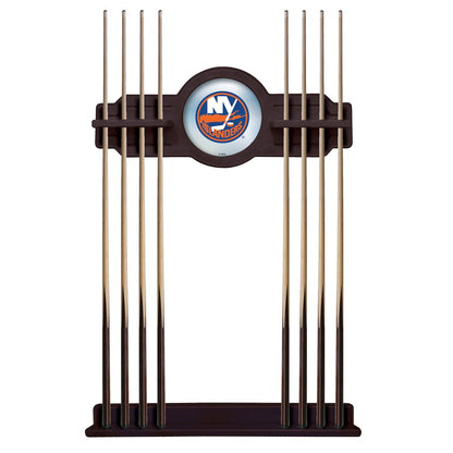 New York Islanders Cue Rack in English Tudor Finish