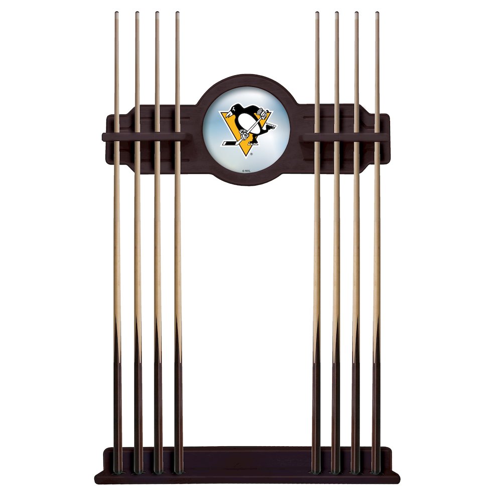 Pittsburgh Penguins Cue Rack in English Tudor Finish