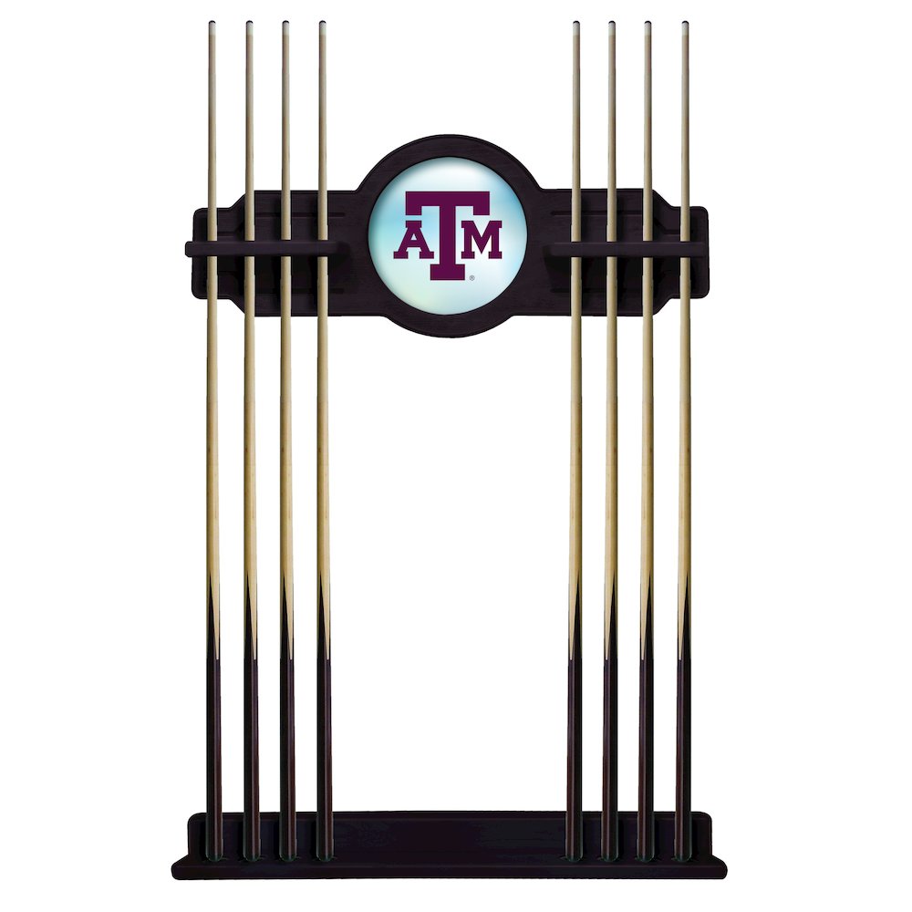 Texas A&M Cue Rack in English Tudor Finish