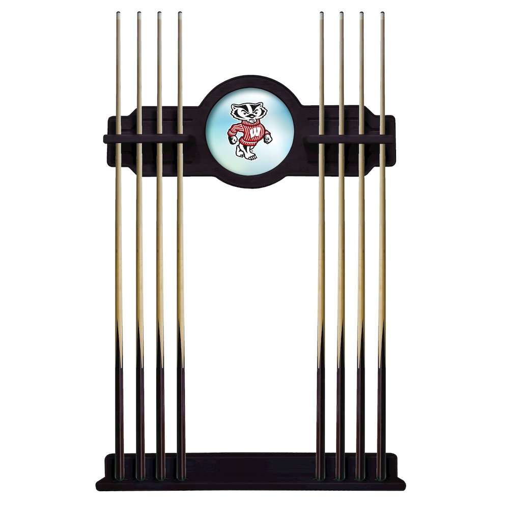 Wisconsin "Badger" Cue Rack in English Tudor Finish