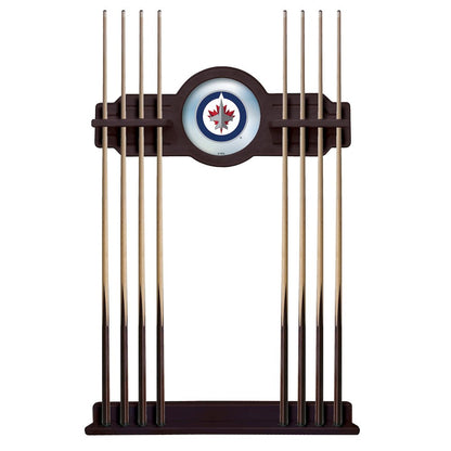 Winnipeg Jets Cue Rack in English Tudor Finish