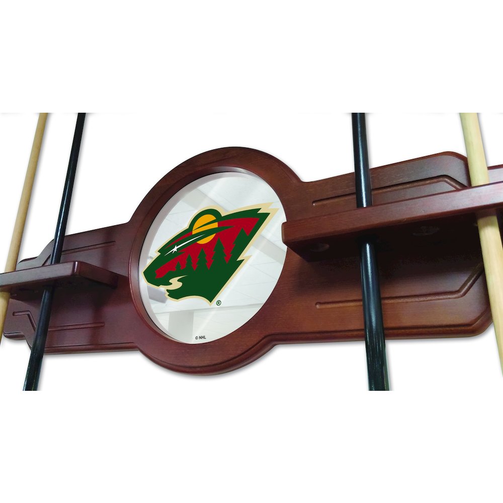 Minnesota Wild Cue Rack in Black Finish